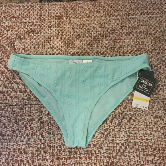 New California Waves Bikini Bottom Medium Style# CW22129TB Blue - Picture 4 of 6
